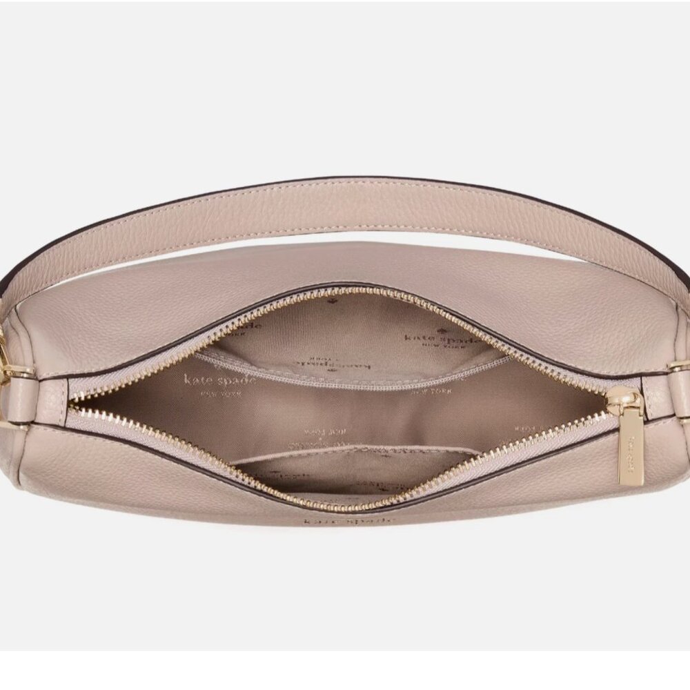 New Kate Spade Emma Medium Shoulder Bag Pebble Leather Cozy Grey - Picture 4 of 5